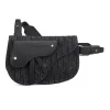 Túi Đeo Chéo Nam Dior Saddle Pouch Dior Oblique Jacquard Black 1ADPO095YKY H00N Màu Đen