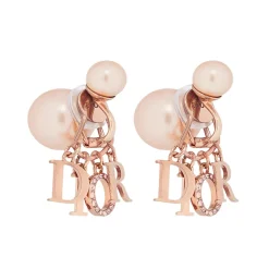 Thiết kế Khuyên Tai Dior Tribales Clip-On Earrings Màu Vàng Hồng