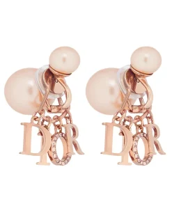 Thiết kế Khuyên Tai Dior Tribales Clip-On Earrings Màu Vàng Hồng