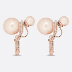 Thiết kế Khuyên Tai Dior Tribales Clip-On Earrings Màu Vàng Hồng