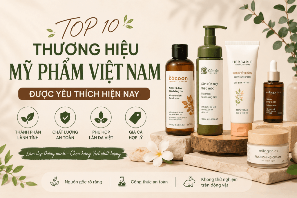 các thương hiệu mỹ phẩm nổi tiếng ở việt nam
